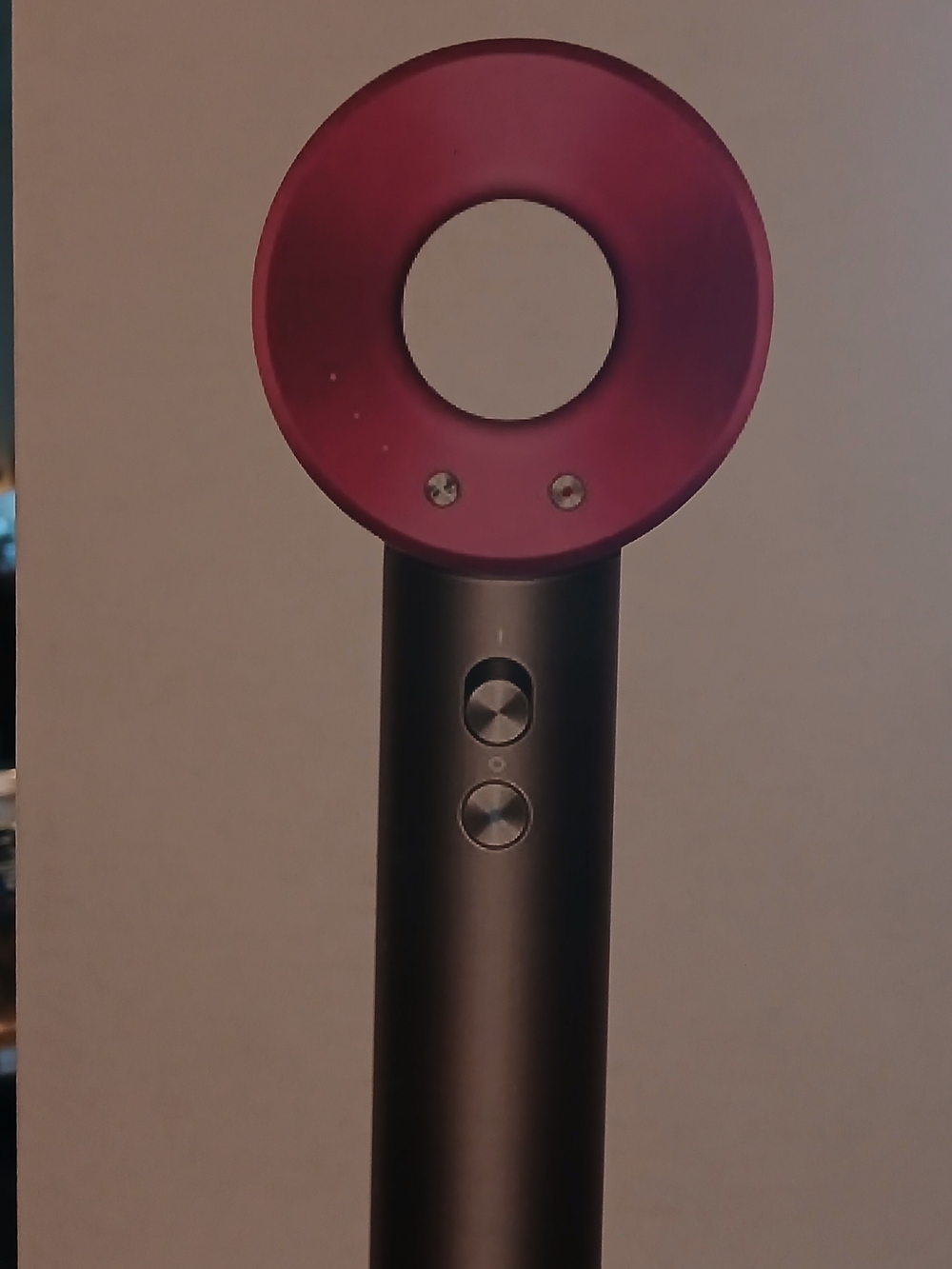 High-Tech Hair Dryer with Magenta Ring - Picture 1 of 3
